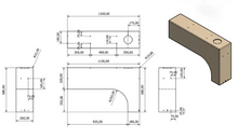 Indlæs billede til gallerivisning Vandtank med hjulbue på 100 liter L110cmxB26cmxH68cm