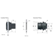 Indlæs billede til gallerivisning Push in tankgennemføring, PP til vandtank