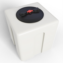 Indlæs billede til gallerivisning 60 liter Lodret Vandtank (22cm låg) L40cmxB40xH44cm - godkendt til drikkevand