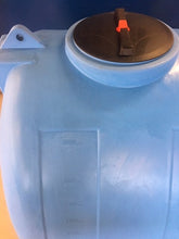 Indlæs billede til gallerivisning Låg sort.RPH cylinderformet vandtank, vandret blå