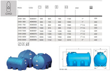 Indlæs billede til gallerivisning 500 liter vandret drikke-vandtank L150cmxB72cmxH80cm
