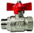 Indlæs billede til gallerivisning Kuglehane med fuld gennemløb kuleventil stophane