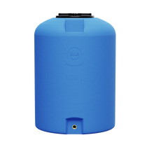 Indlæs billede til gallerivisning 100 liter drikkevandstank blå - L48cmxB48xmxH65cm - PÅ LAGER - med 3/4" udgang
