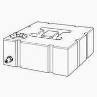 Vandtank sektionsopdelt flad 500 Liter - L120cmx110cmxH56cm - PÅ LAGER