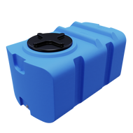 300 liter Vandret vandtank  L110cmxB63xH57cm - Til drikkevand - med 3/4