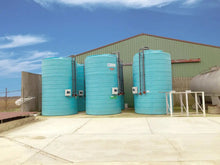 Dobbelt vægget rund lagertank beholder 25000 liter til vand, gødning, gylle og andre væsker