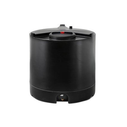 1380 liter drikke-vandtank sort cylinderformet 126xmxH117cm