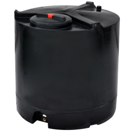3200 liter drikke-vandtank sort cylinderformet Tanken er egnet til drikkevand og andre væsker.