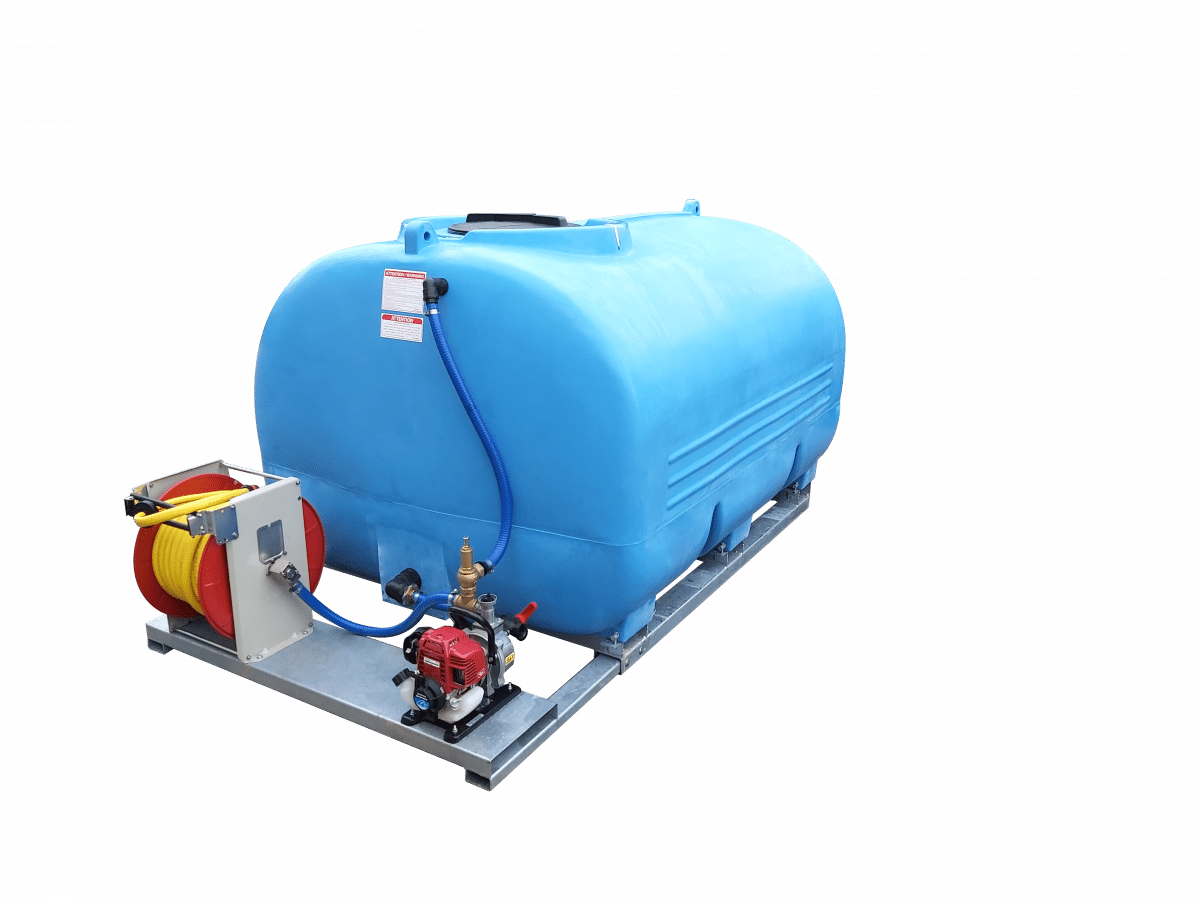 mobil tank system - 210 liter - for diesel - pumpe 40 l / min 12V DC - med  benk og låsbart deksel