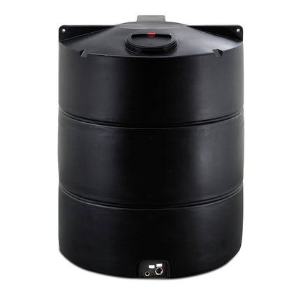 5000 liter rund tank i sort plast.5500 liter drikke-vandtank sort cylinderformet 186xmxH210cm